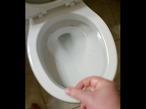 Big dick jizz in toilet