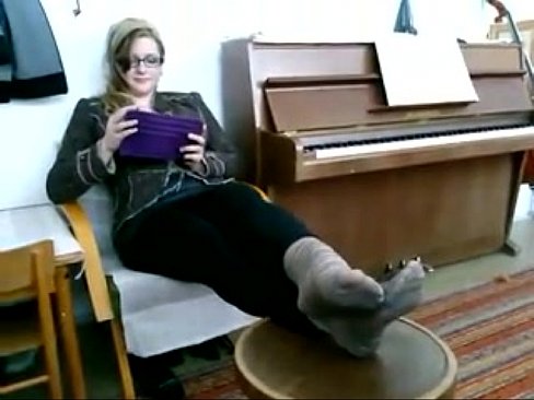 mrs teacher and her nylonfeet 2