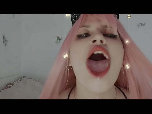 Thicc busty pink-haired babe sexy and talking dirty