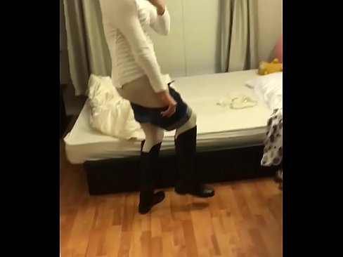 Cute Asian Boy in Stocking Boots