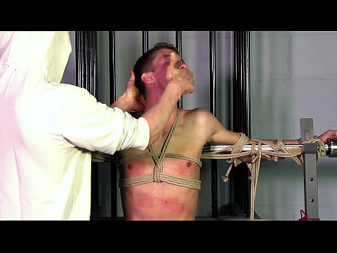 Athlete Restrained in Rope Bondage Takes Hardcore BDSM Whipping