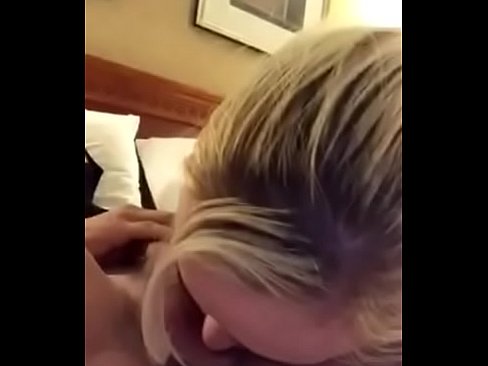 Hot blonde sucking cock