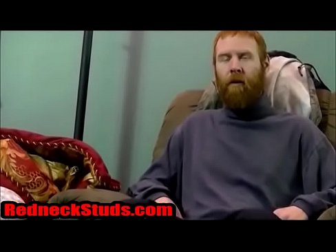 Tatted straight bearded Ginger gets his hairy hard cock serviced