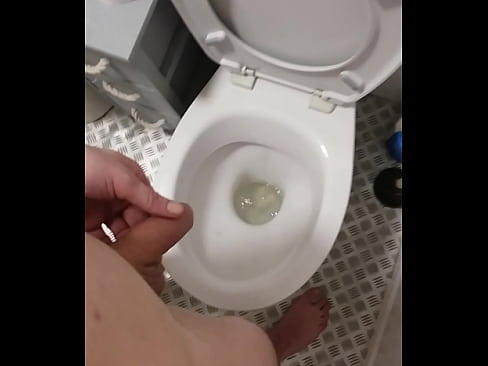 boy pees in his bathroom its HOT