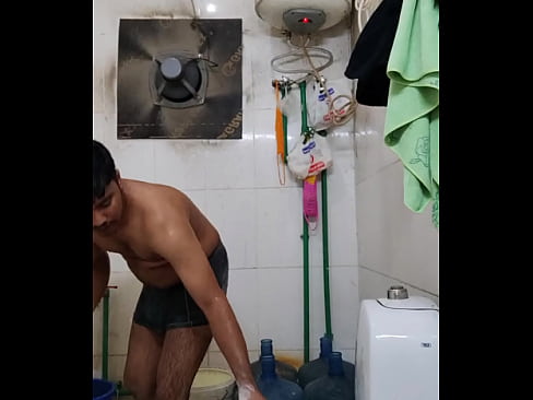 bangladeshi boy masturbation in bathroom and show her big dick and pussy
