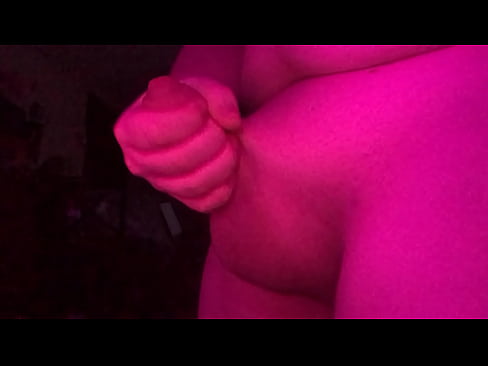 cute thick trans girl strokes fat cock in sensual lighting