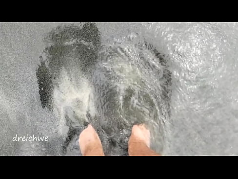 foot fetish on the beach with sand