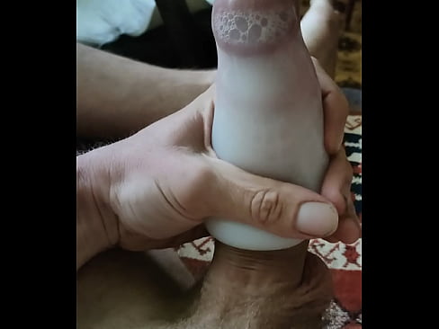 Masturbation my big white cock