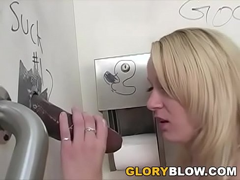 Katrina Tastes Black Cock at Gloryhole