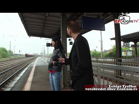 Skinny german slut pick up at train station and fucked