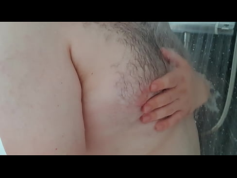 Moobs Getting Wet In Shower