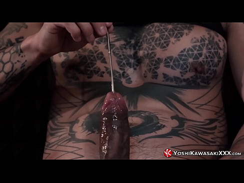 Asian Plays With His Hard Pierced Dick