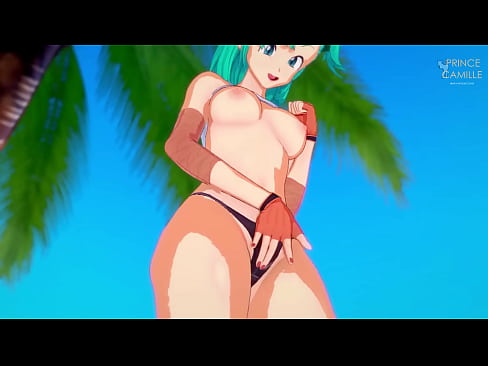 Bulma gets horny and touches herself on turtle island