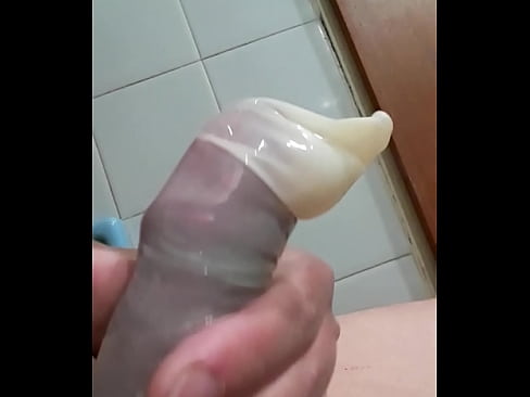 Huge cum condom