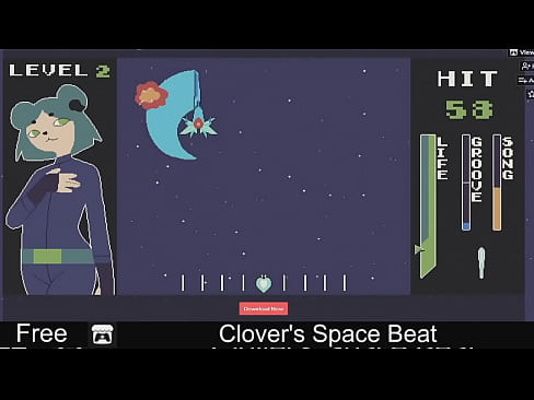 Clover's Space Beat (free game itchio) Rhythm, Visual Novel