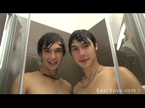 Watch the WORLD'S FIRST SYNCHRONIZED HANDJOB! At least we hope It's world's first! Certainly we have not seen anything like it, if you did tell us where! Watch our splendid Aston Twins strip and take shower together, piss, and finally get a
