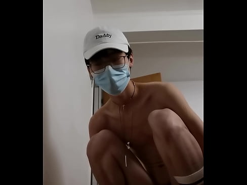 Asian Twink boy tease you with white socks