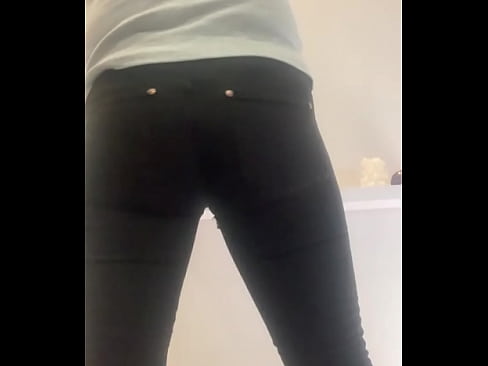 Slut sissy in tight jeans