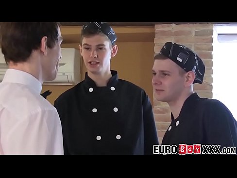 Twink chef and his cook butt fuck hard
