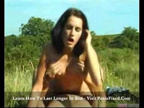 Jana - sexy brunette naked in the fields