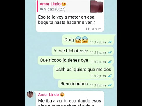 Nos enviamos videos por whatsapp y estuvo rico