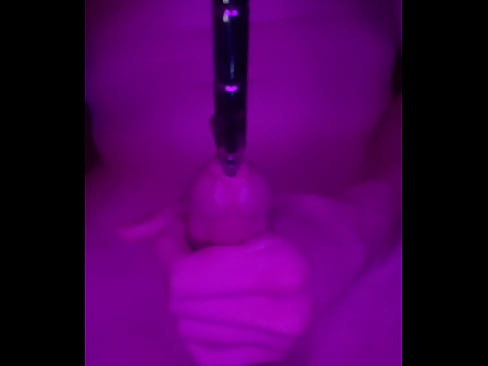 Dickhole vibrator, lighting, and cumshot