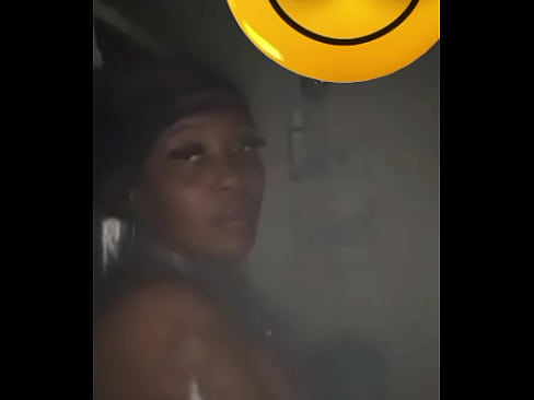 Ebony bum shower