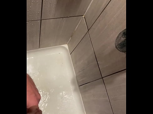Pissing in shower after morning workout
