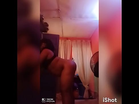 Horny black lady masterbate at home