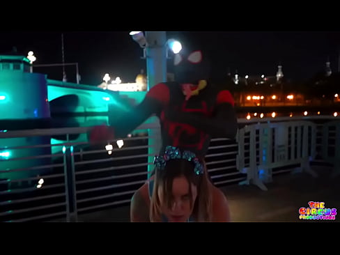 Gibby the clown fucks the dog sh!t out of Jaelynnpiggs outside dressed as Spider-Man