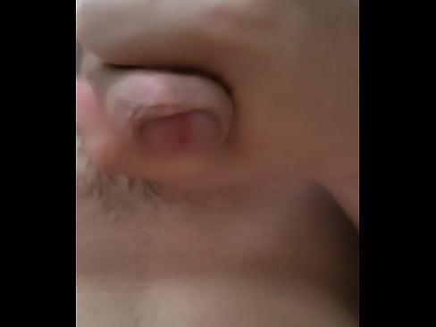 Uncut masturbating.