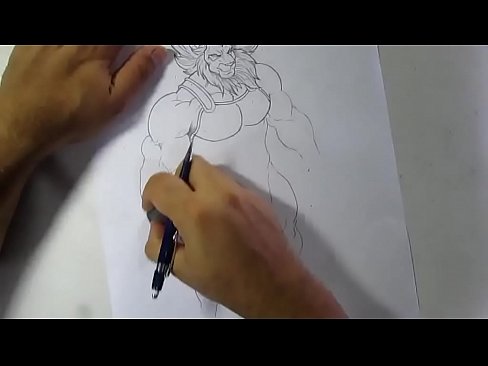 2 parte do vídeo tutorial de desenho Lion