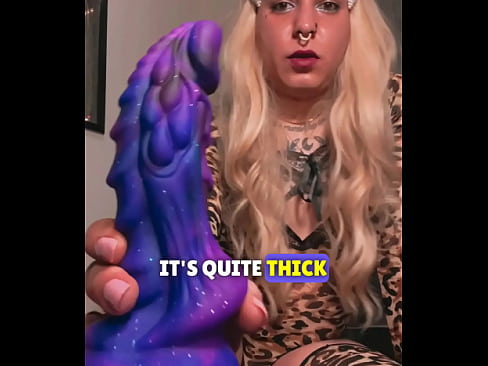 Big ass trans fucks her ass with huge dildo