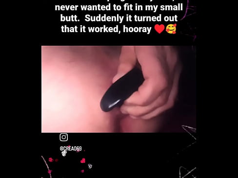 losing anal virginity thanks to a huge plug