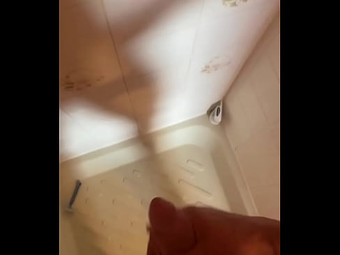 Playing with my hard cock before i take a shower