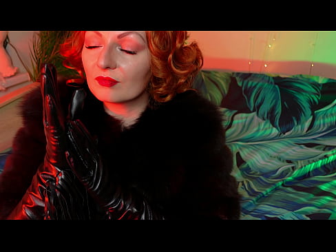 Mistress Arya Grander in FUR close up ASMR video teasing