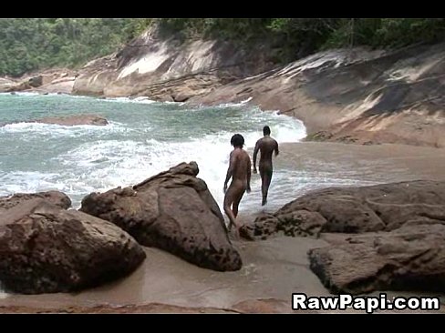 Latino Bareback Sex On The Beach