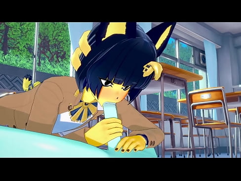 Anima Crossing Yaoi - Ankha (Boy) with MoonCat