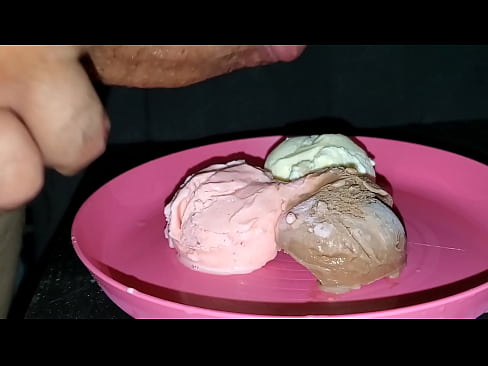 Frozen cream for my hot cum.