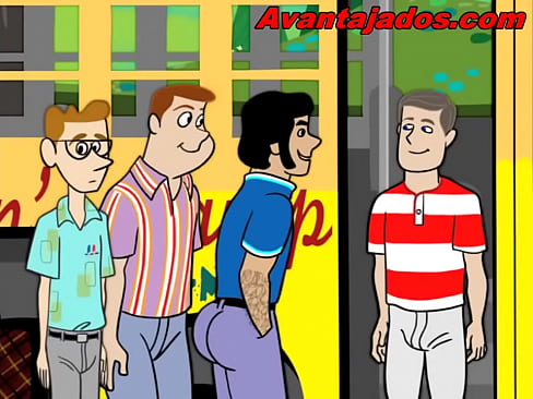 Cartoon Gay com  no Camping om Machos