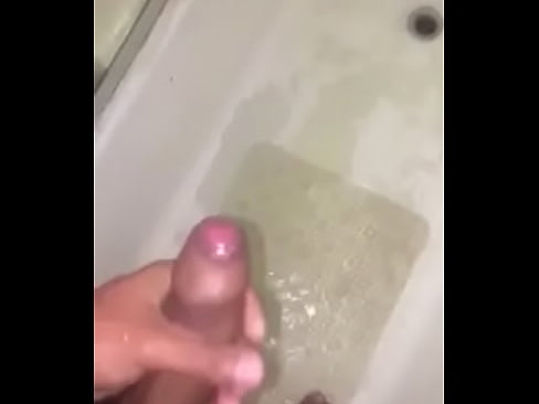 Big cumshot in shower