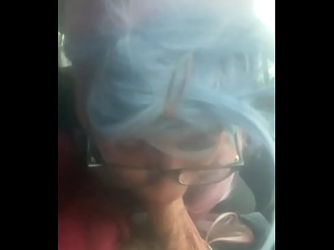 gagging on cock in car