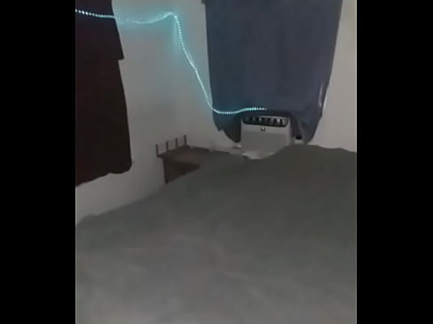 The bedroom with blue lights