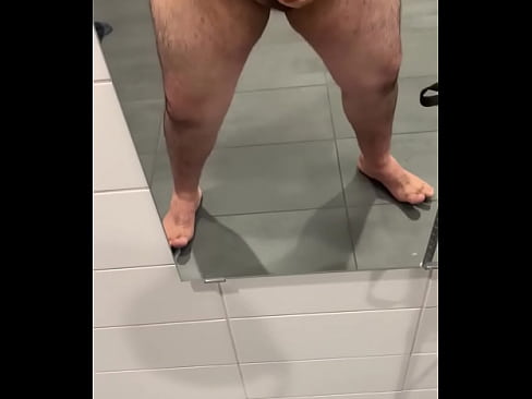 Chubby jackoff cum