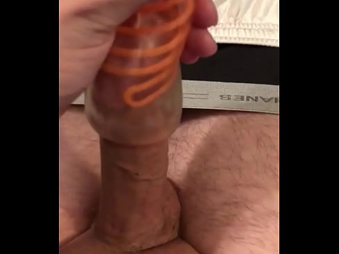 Male jerks off with Tenga Spinner