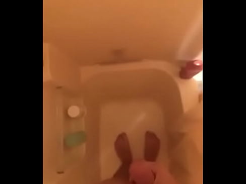 Hot white dick cums in the shower