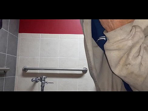 Licking fingers from ass and cumshot in fast food place