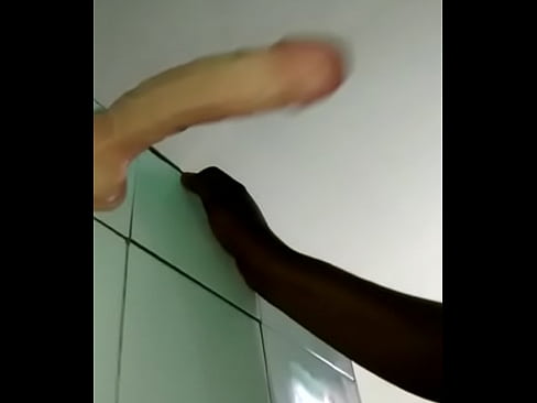 Super hot black ebony girl sucking sex toy