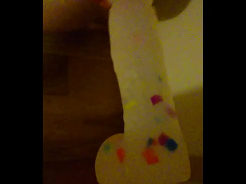 My boyfriend playing with dildo before eat my big dick