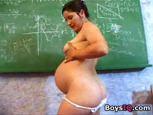 Pregnant Teacher masturbates in Classroom - BoysIQ